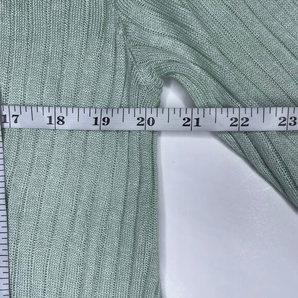 Liz Claiborne Women's Knit Mint Green Long Sleeve Open Front Cardigan Sz Large - Picture 7 of 11